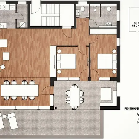 Lejlighed Stadthaus Neckarsulm Serviced - Penthouse Erlenbach *